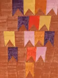 Bandeirinhas by Alfredo Volpi, gravura, offered Oct 2022