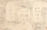 Moisés by Alfredo Volpi, 1964, grafite sobre papel, offered Oct 2022