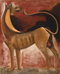 Cachorro by Emeric Marcier, 1955, óleo sobre tela, offered Oct 2022