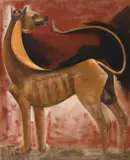 Emeric Marcier, Cachorro, 1955, óleo sobre tela