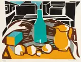 Aldo Bonadei, Natureza Morta, 1971, xilogravura