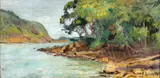 Aldo Bonadei, Paisagem com Rio, 1973, óleo sobre tela