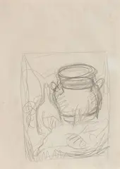 Objetos sobre Mesa by Aldo Bonadei, 1920, grafite sobre papel, offered Oct 2022