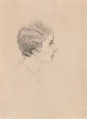 Mulher de Perfil by Aldo Bonadei, 1927, nanquim sobre papel, offered Oct 2022