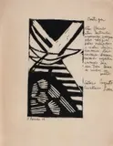 Aldo Bonadei, Sem Título, 1947, xilogravura