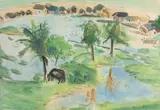 Renée Lefèvre, Paisagem, 1961, guache sobre papel