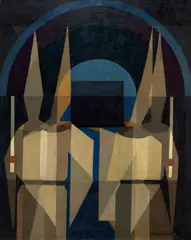 Frades by Waldemar da Costa, 1955, óleo sobre tela, offered Oct 2022