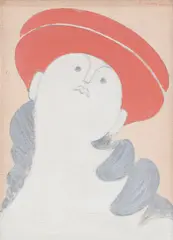 Figura com Chapéu by Milton Dacosta, óleo sobre tela, offered Oct 2022