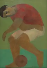 Menino by João Quaglia, óleo sobre tela, offered Oct 2022