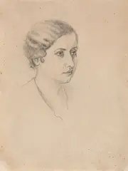 Retrato de Mulher by Aldo Bonadei, grafite sobre papel, offered Oct 2022