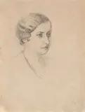 Retrato de Mulher by Aldo Bonadei, grafite sobre papel, offered Oct 2022