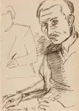 Aldo Bonadei, Autorretrato Desenhando