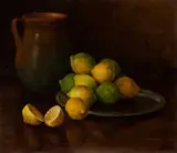 Natureza Morta com Limões by Torquato Bassi, óleo sobre tela, offered Oct 2022