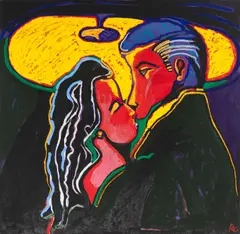 O Beijo by Rubens Gerchman, 2002, acrílica sobre tela, offered Oct 2022
