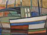 Barcos by Arcangelo Ianelli, 1958, óleo sobre tela, offered Oct 2022