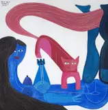 Gato by Carlos Páez Vilaró, 1974, óleo sobre tela, offered Oct 2022