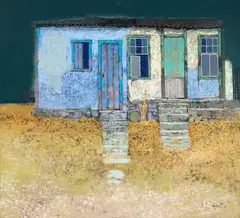 Casarios by Yuji Tamaki, 1966, óleo sobre tela, offered Oct 2022