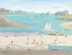 Marinha com Rede by Fulvio Pennacchi, 1994, óleo sobre duratex, offered Oct 2022