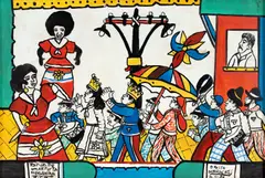 O Nosso Maracatú by Bajado, 1986, oléo sobre duratex, offered Oct 2022