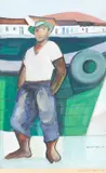 Figura Masculina by Newton Rezende, aquarela sobre papel, offered Aug 2022