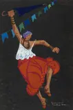 Clóvis Graciano, Cartão de Natal, 1960, guache sobre papel
