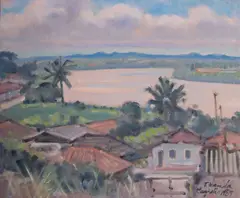 Sem Título by Tomoo Handa, 1985, óleo sobre tela, offered Aug 2022