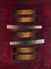 Movimento IV by Waldemar da Costa, 1971, óleo sobre placa, offered Aug 2022