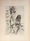 Flavio De Carvalho, Duas Mulheres, 1971, gravura em metal
