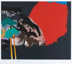Sem Título by Manabu Mabe, óleo sobre placa, offered Aug 2022