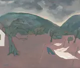 Chen Kong Fang, Paisagem, óleo sobre tela
