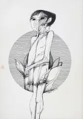 Sem Titulo by Aldemir Martins, nanquim sobre papel, offered Aug 2022