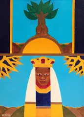 A Árvore da Vida by Gerson de Souza, 1981, óleo sobre tela, offered Aug 2022