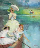 Haydéa Santiago, Passeio no Lago, 1970, óleo sobre tela