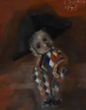 Jânio Quadros, Arlequim, 1975, óleo sobre eucatex