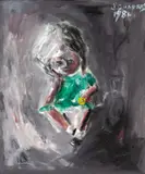 Jânio Quadros, Menina com Vestido Verde, 1981, óleo sobre tela