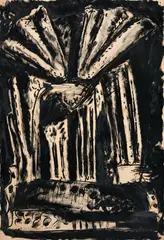 Daniel Senise, Sem Título, óleo sobre papel