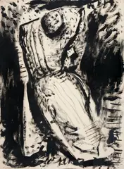 Daniel Senise, Sem Título, 1985, óleo sobre papel