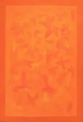 Abstrato Laranja by Amelia Toledo, 2008, acrílica sobre juta, offered Aug 2022
