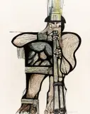Dança de Aruanda by Aldemir Martins, 1966, óleo sobre tela, offered Aug 2022