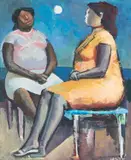 Carybé, A Conversa, óleo sobre tela