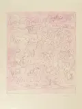 Tarsila do Amaral, Crianças no Vilarejo, 1970, água-forte sobre papel