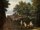 Monges Trapistas by Nicolas-Antoine Taunay, óleo sobre madeira, offered Aug 2022