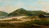 Benedito Calixto, Praia do Gonzaguinha, 1895, óleo sobre tela