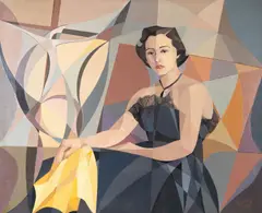 Samson Flexor, Retrato de Mulher, 1952, óleo sobre tela