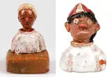 Fulvio Pennacchi, Duas Figuras Masculinas, escultura em cerâmica