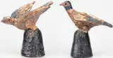 Fulvio Pennacchi, Dois Pássaros Marrom, escultura em cerâmica