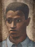 Figura Masculina (Frente) / Sepultamento de Cristo (Verso) by Fulvio Pennacchi, 1943, óleo sobre placa, offered Jun 2022
