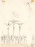 Crucificação by Fulvio Pennacchi, 1938, carvão sobre papel, offered Jun 2022