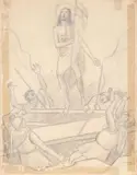 Ressureição by Fulvio Pennacchi, 1944, grafite sobre papel, offered Jun 2022