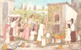 Estudo para o mural "O Pão" by Fulvio Pennacchi, 1947, óleo sobre placa, offered Jun 2022